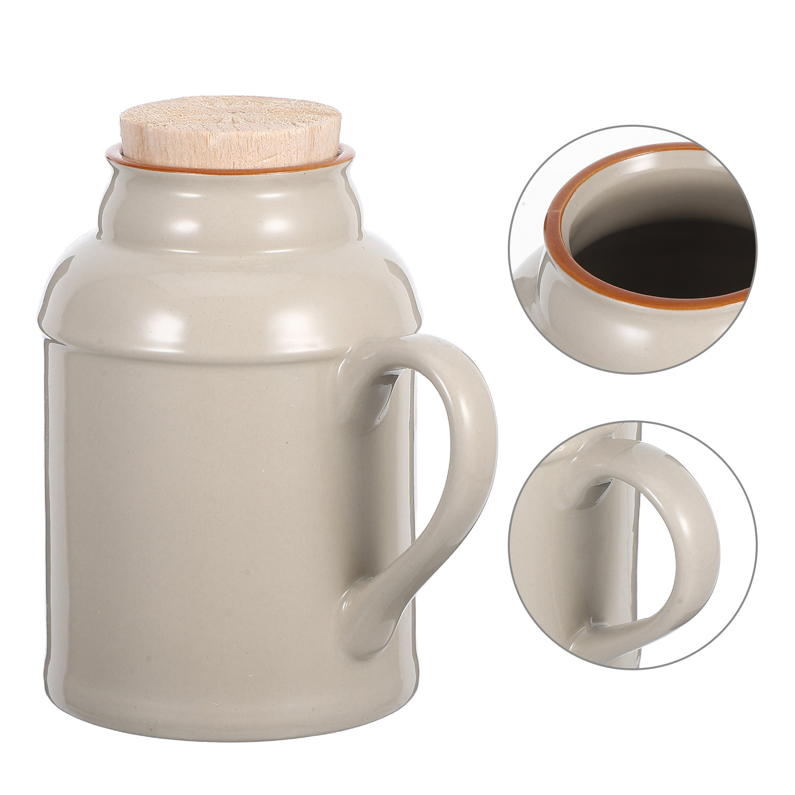 Tea And Coffee Kettle - 장식용 빈티지 세라믹 물 주전자(뚜껑 포함)