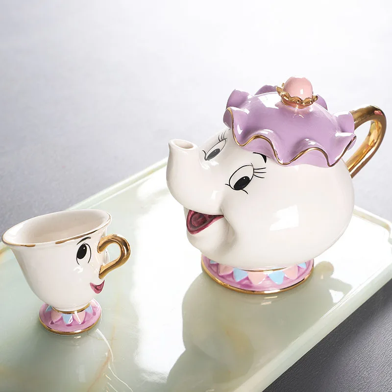 Tea Coffee Pot Set - 새로운 만화 티팟 귀여운 만화 미녀와
