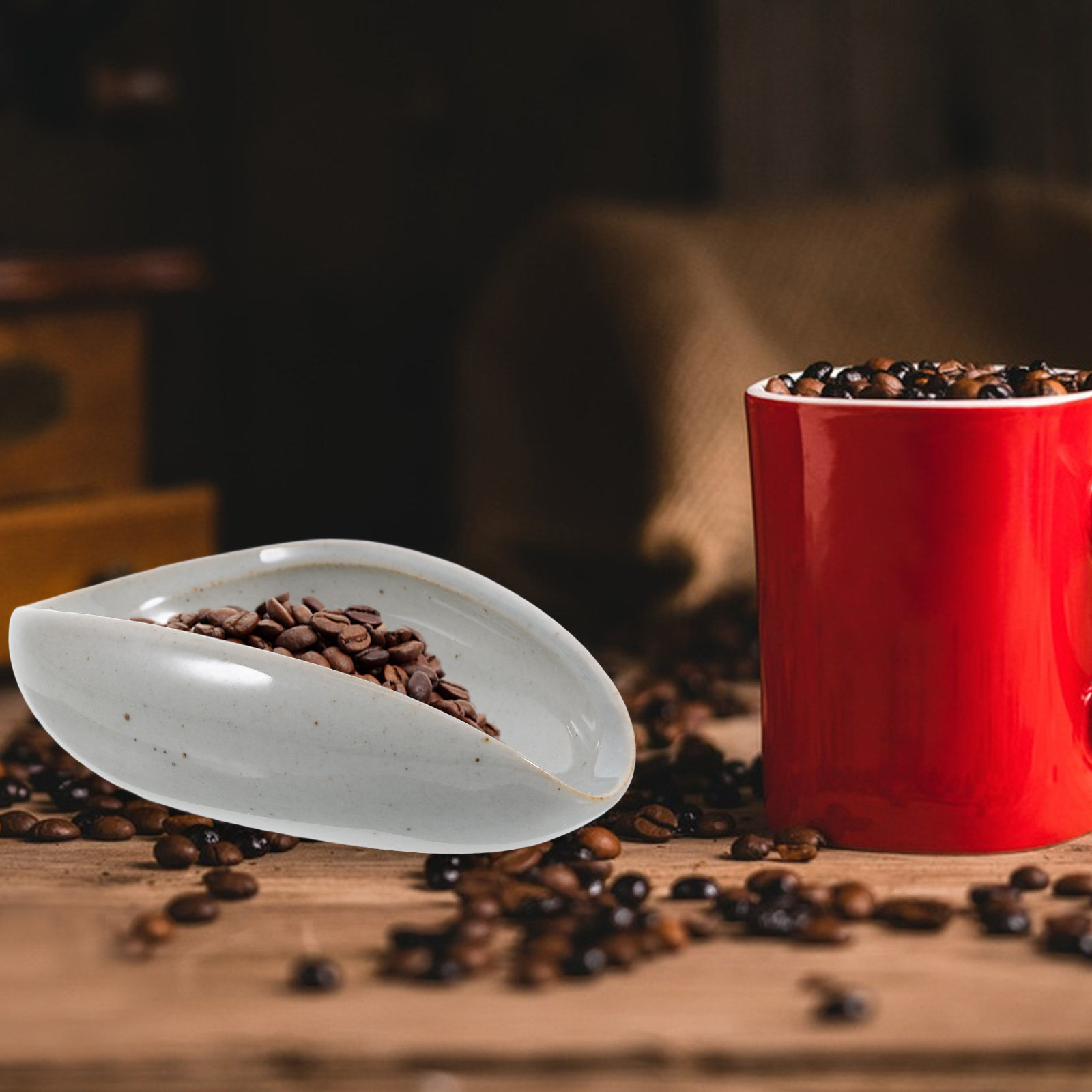 Coffee Leaves Tea - 세라믹 커피 원두 계량 트레이 다기능