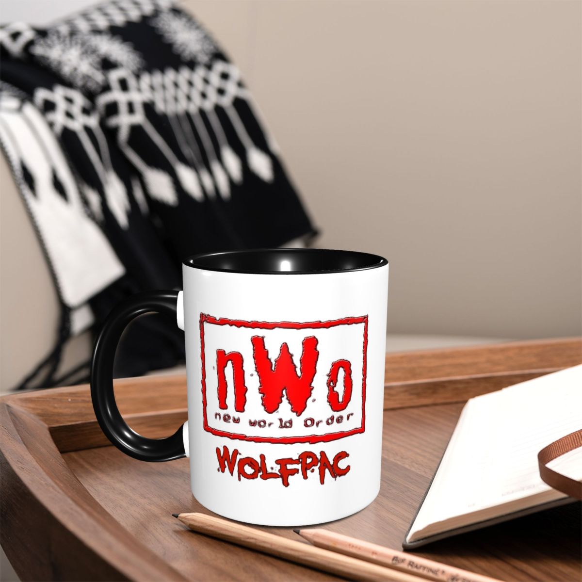 Coffee Tea World - NWO 새로운 세계 질서 레슬링 머그