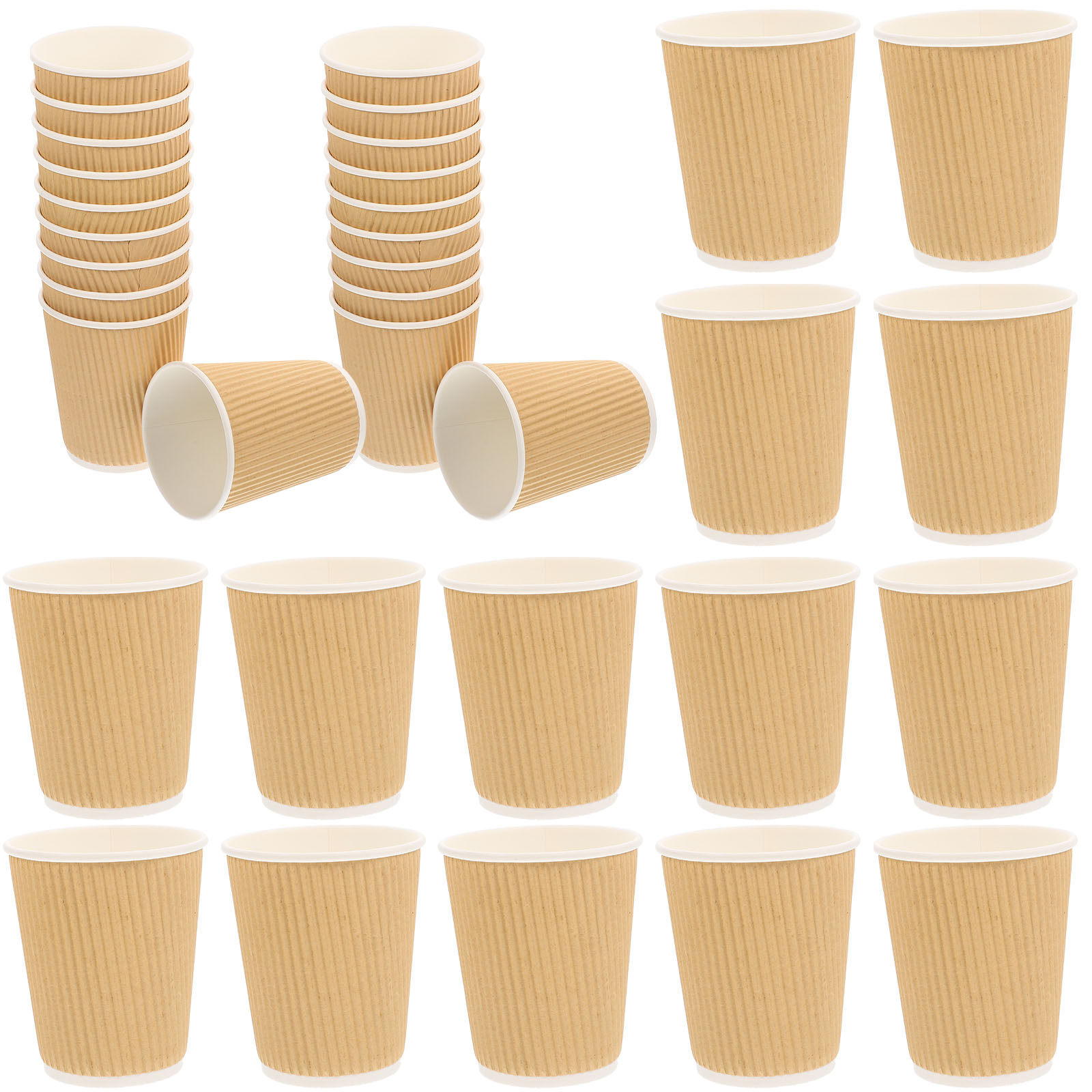 Wallpaper Coffee And Tea - 50개입 이중벽 일회용 종이컵 6온스 인체공학적