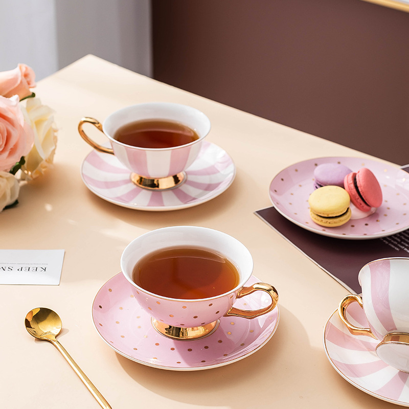 세라믹 핑크 커피 머그잔과 접시가 있는 티컵, 사무실용 - Tea Coffee Pot Set 리뷰 및 가격