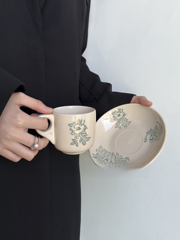 한정판 빈티지 봄 녹색 잎사귀 세라믹 커피잔 애프터눈  - Coffee Leaves Tea 리뷰 및 가격