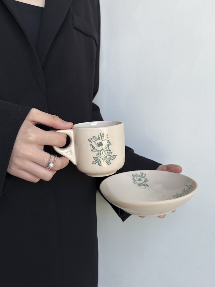 한정판 빈티지 봄 녹색 잎사귀 세라믹 커피잔 애프터눈  - Coffee Leaves Tea 리뷰 및 가격