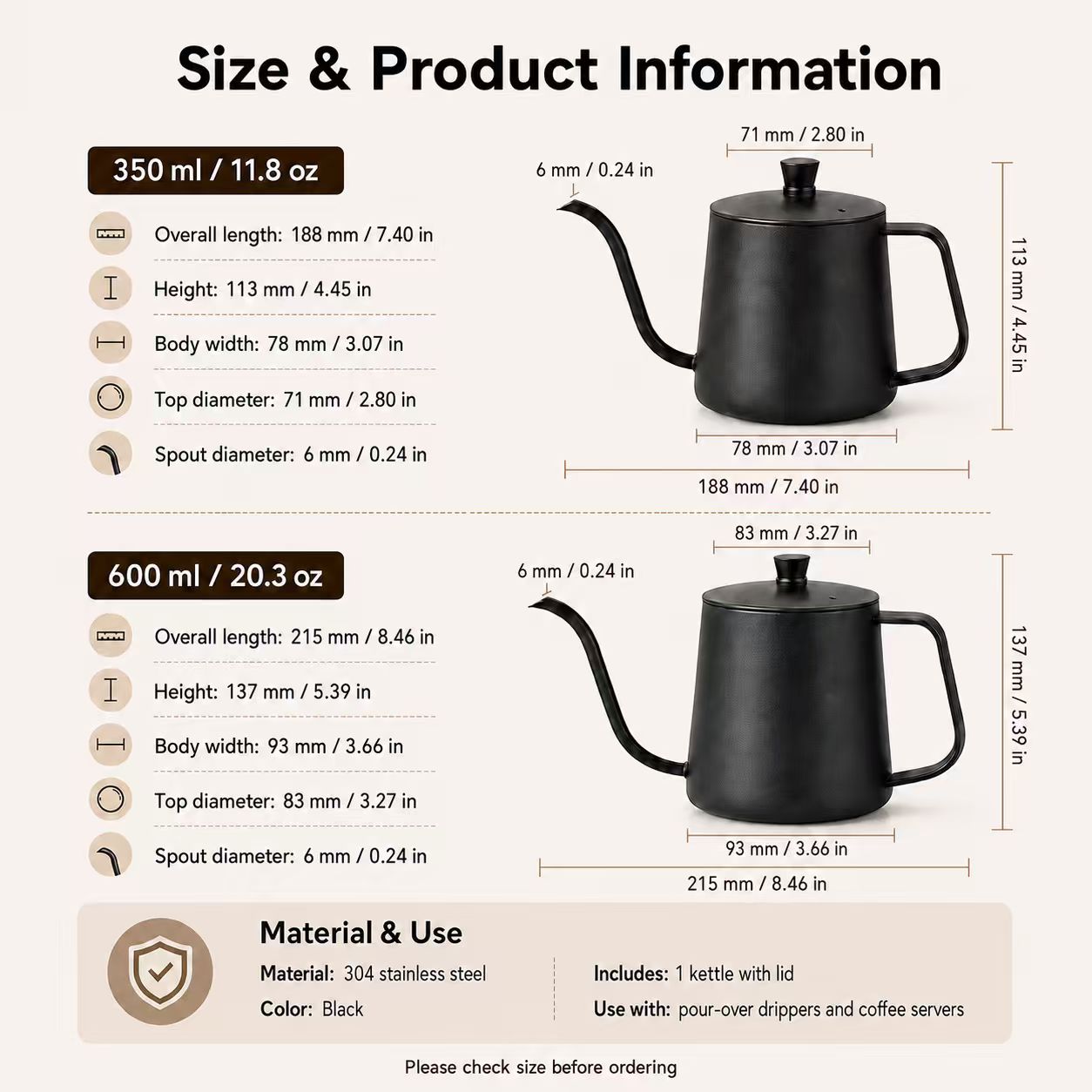 304 스테인리스 스틸 커피 포트, 길고 좁은 뾰족한  - Tea Coffee Pot Set 리뷰 및 가격