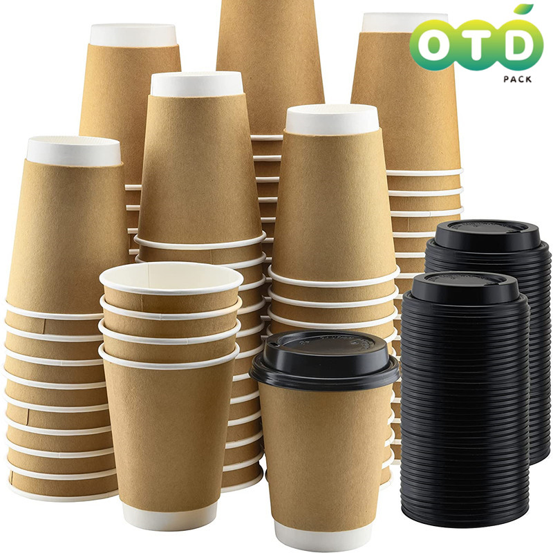 뚜껑이 있는 이중 벽 종이컵, 커피 차, 뜨거운 음료, - Wallpaper Coffee And Tea 리뷰 및 가격