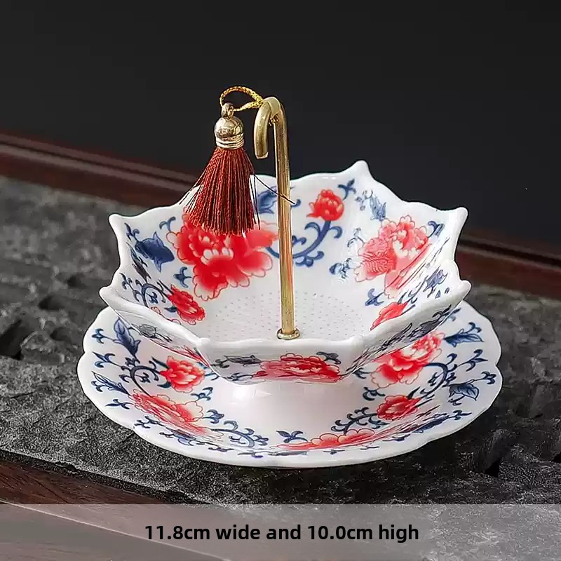 중국 청백자 우산 모양 세라믹 차망 회전식 잎차 필터  - Coffee Leaves Tea 리뷰 및 가격