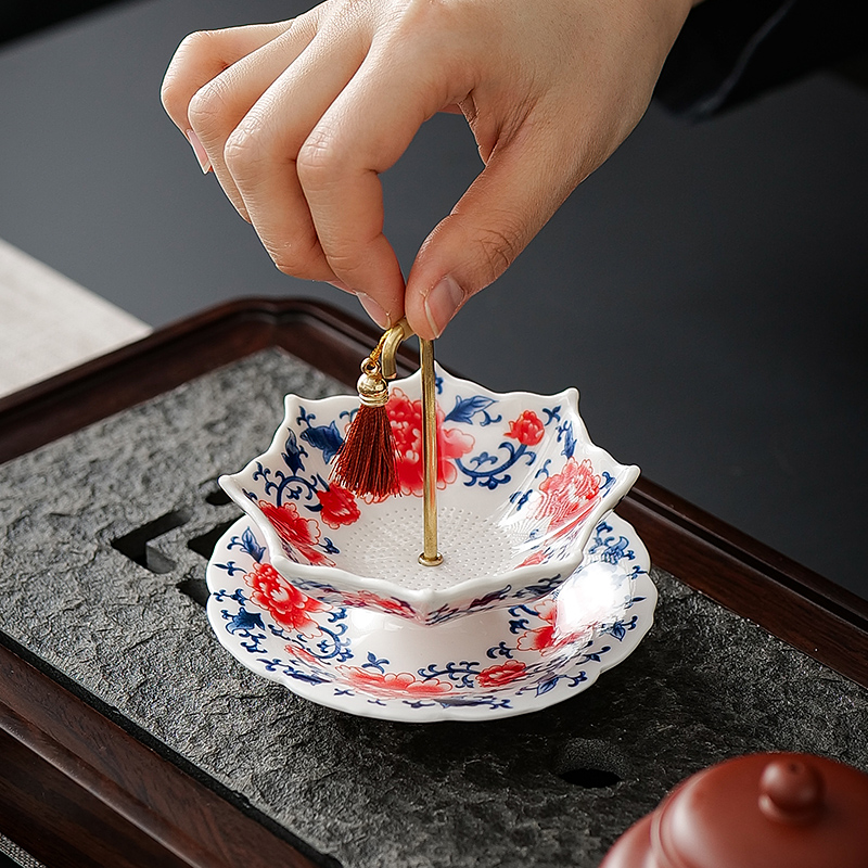 중국 청백자 우산 모양 세라믹 차망 회전식 잎차 필터  - Coffee Leaves Tea 리뷰 및 가격