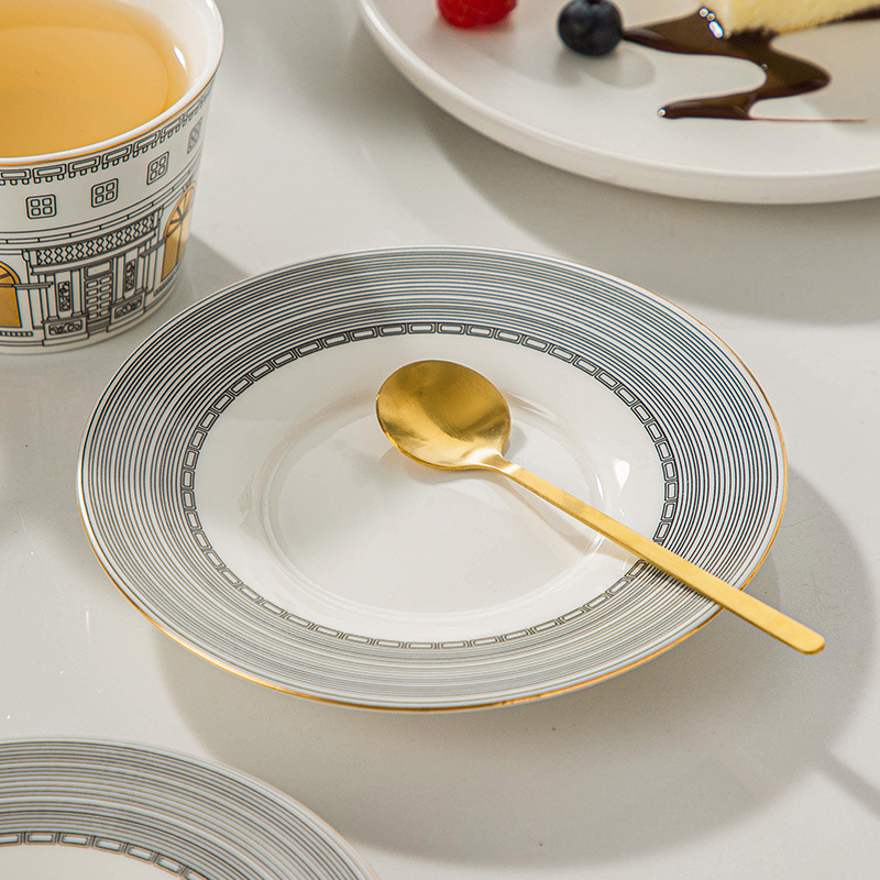 건축 컵 및 쏘서 커피 머그잔, 유럽 럭셔리 프렌치 골 - Tea Coffee Pot Set 리뷰 및 가격